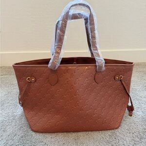 **New** Glamaholic Monogram Brown Tote Bag